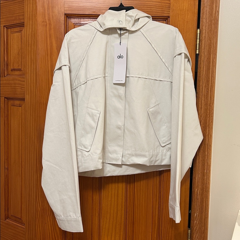 Alo White Hooded Jacket